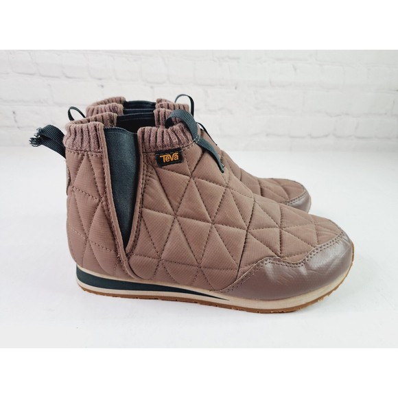 Teva Shoes - TEVA DEEP TAUPE EMBER MID SNEAKER CHELSEA ANKLE BOOTS, WOMEN US 7
